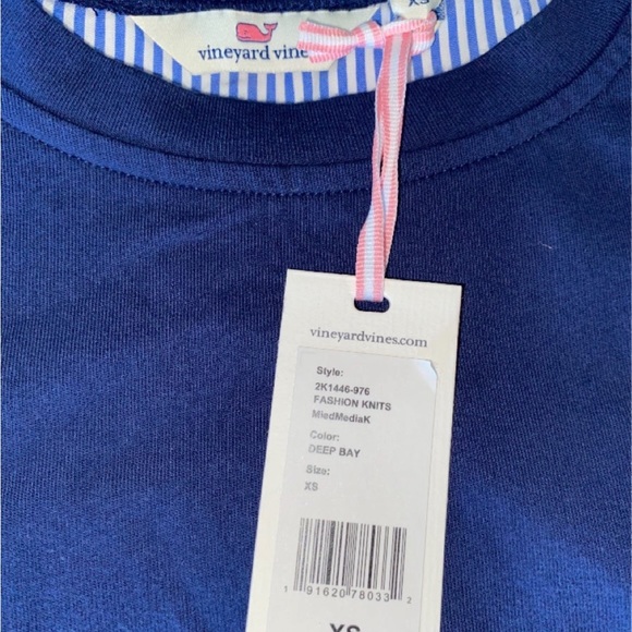 Vineyard Vine striped blouse navy blue size XS - Picture 5 of 6
